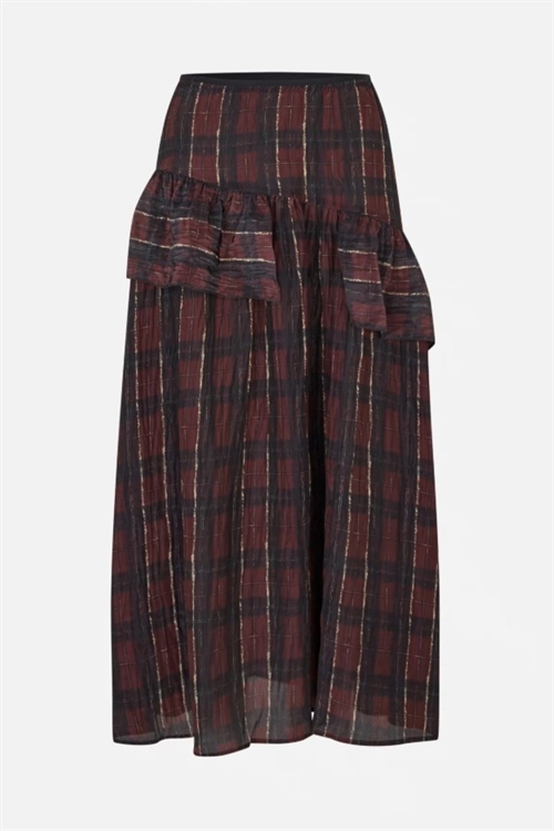 BAUM UND PFERDGARTEN SABELA SKIRT DARK RED CHECK